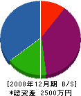 細山組 貸借対照表 2008年12月期