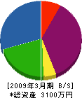 鈴木工務店 貸借対照表 2009年3月期