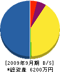 津田電機 貸借対照表 2009年9月期
