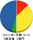 永井電機 貸借対照表 2011年1月期