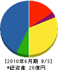 戸塚建設 貸借対照表 2010年6月期