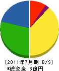 兵藤 貸借対照表 2011年7月期