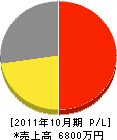 平川ガス 損益計算書 2011年10月期