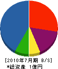 矢野電設 貸借対照表 2010年7月期