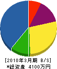 上士幌塗装 貸借対照表 2010年3月期
