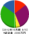 小川造園 貸借対照表 2012年10月期