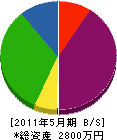 篠田造園土木 貸借対照表 2011年5月期