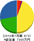 坂本工業 貸借対照表 2010年7月期