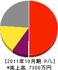 鶴田看板塗装店 損益計算書 2011年10月期