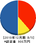 浅尾電気工事店 貸借対照表 2010年12月期