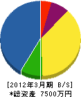 込山基礎 貸借対照表 2012年3月期