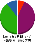 ランドスケープ多田 貸借対照表 2011年7月期