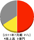 田中電気 損益計算書 2011年7月期