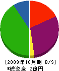 長岡建設 貸借対照表 2009年10月期