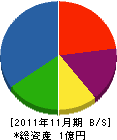 雄栄工業 貸借対照表 2011年11月期