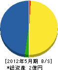 東沢組 貸借対照表 2012年5月期