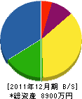 吉博組 貸借対照表 2011年12月期