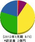 中島組 貸借対照表 2012年3月期