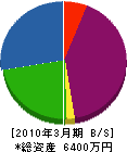 上田組 貸借対照表 2010年3月期