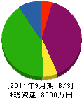 朝日リペア 貸借対照表 2011年9月期
