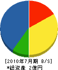 古澤電機 貸借対照表 2010年7月期