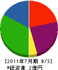 キムラ工業 貸借対照表 2011年7月期