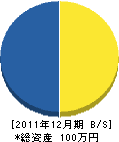 阿波バーナー商会 貸借対照表 2011年12月期 阿波バーナー商会 貸借対照表 2011年12月期