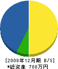 ＊澤鉄工 貸借対照表 2008年12月期
