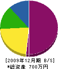 田村建具店 貸借対照表 2009年12月期