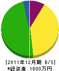 飯塚緑化建設 貸借対照表 2011年12月期