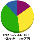 昭和防水工事 貸借対照表 2012年5月期