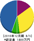 亀井建設 貸借対照表 2010年12月期