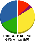 日本メックス 貸借対照表 2009年3月期