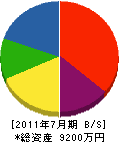 片山造園 貸借対照表 2011年7月期