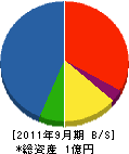三陽工事 貸借対照表 2011年9月期