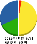 竹中配管 貸借対照表 2012年4月期