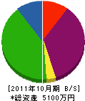 鈴木設備工業 貸借対照表 2011年10月期