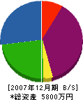 松永建設 貸借対照表 2007年12月期
