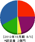 島田工業 貸借対照表 2012年10月期
