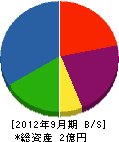 冨士産業 貸借対照表 2012年9月期
