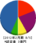 秋山木材 貸借対照表 2012年2月期