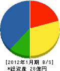 森田電機産業 貸借対照表 2012年1月期