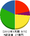 桐井電設工業 貸借対照表 2012年3月期