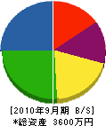 岡村設備 貸借対照表 2010年9月期