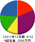 北栄設備 貸借対照表 2011年12月期