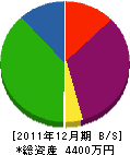 三弘組 貸借対照表 2011年12月期