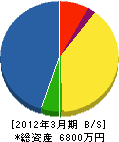 川嶋柿屋 貸借対照表 2012年3月期