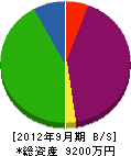 稲川製作所 貸借対照表 2012年9月期