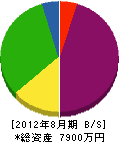 朝日緑化土木 貸借対照表 2012年8月期