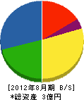 小松工業 貸借対照表 2012年8月期